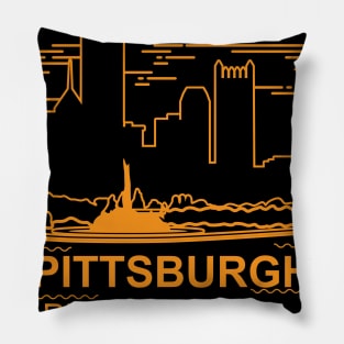 Pittsburgh Line Logo Pillow