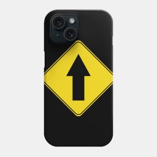 Caution Road Sign Up Arrow Phone Case