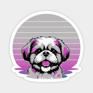 cute shih tzu dog owner Magnet