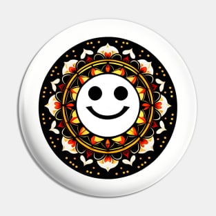 Meditation Smiley Face 03 Pin