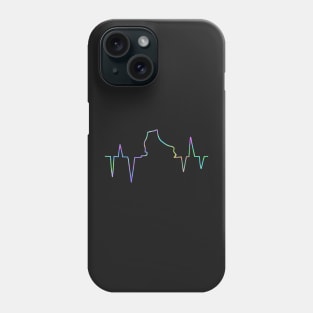 Neon ice skate heartbeat Phone Case