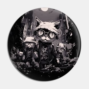 Gangsta Cats, Badass Cats of The Neighborhood! Splash Pin