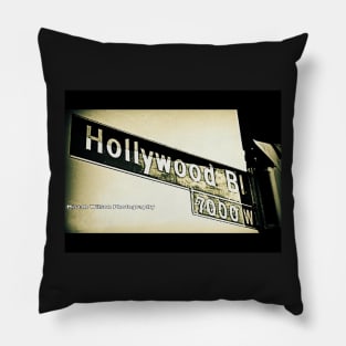 Hollywood Boulevard, Hollywood, California by Mistah Wilson Pillow