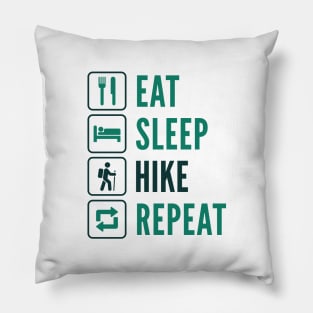 Eat Sleep Hike Repeat Pillow