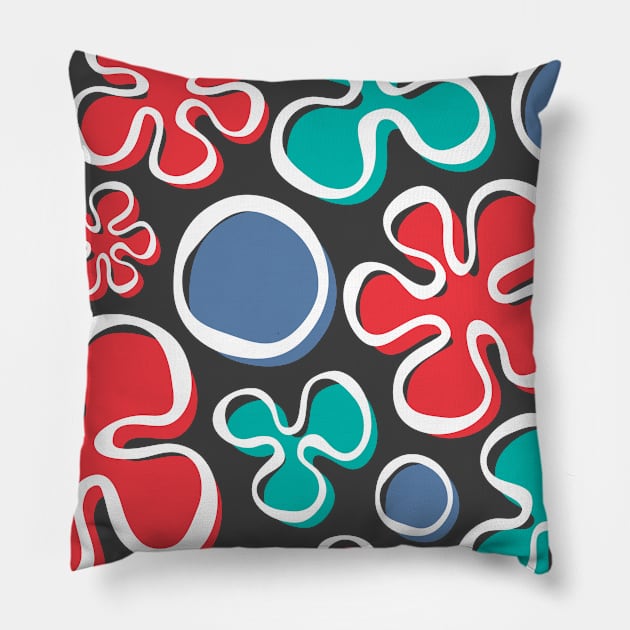 Random Shapes Pattern Pillow by amyvanmeter