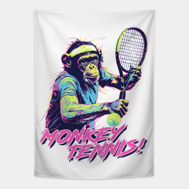 Monkey Tennis! Tapestry by DankFutura