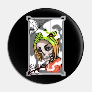 girl skull Pin