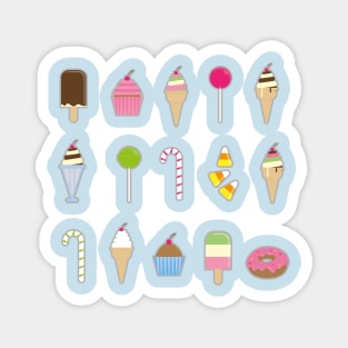 vector illustration of many desserts Magnet