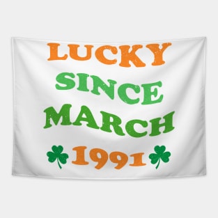 Lucky Since March 1991 33 Years Old 33th St Patricks Day Tapestry