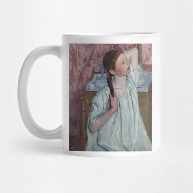 Girl Arranging Her Hair by Mary Cassatt - Mary Cassatt - Mug | TeePublic Girl Arranging Her Hair by Mary Cassatt - Mary Cassatt - Mug | TeePublic