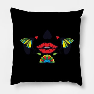 Dia De Los Muertos Sugar Skull Mask Camila Pillow