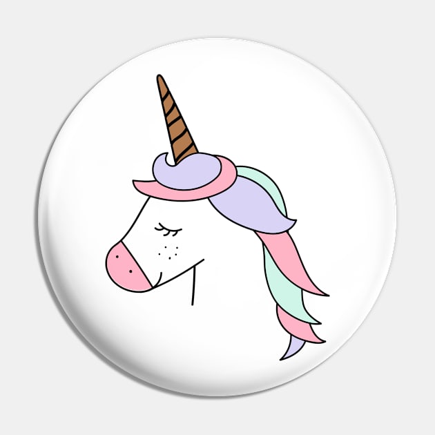 I Believe in Magic Unicorn Lover Pin by RajaGraphica