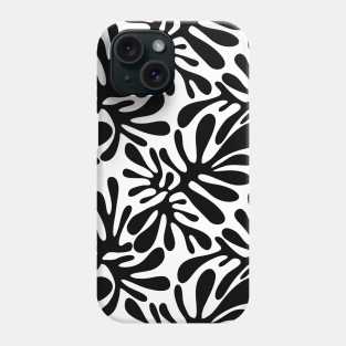 Black and white abstract shape pattern Phone Case