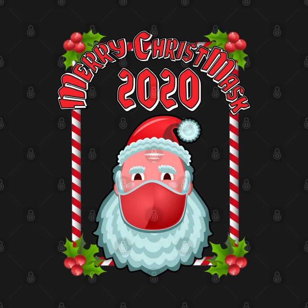 Merry Christmask 2020 Santa Mask Pandemic Christmas by PsychoDynamics