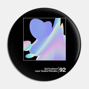 Lazer Guided Melodies / Minimal Style Graphic Artwork Design Pin