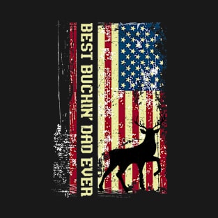 US Flag Funny Hunting Dad Hunter T-Shirt