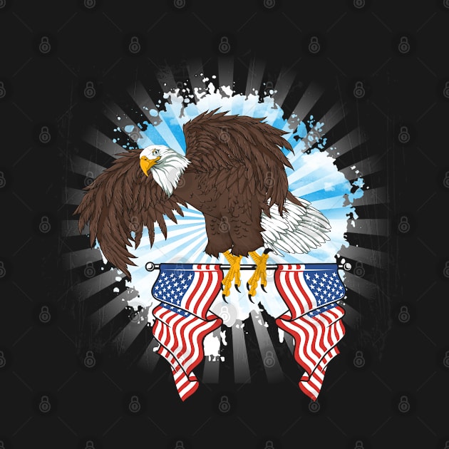 4th Of July American Bald Eagle by ShirtsShirtsndmoreShirts