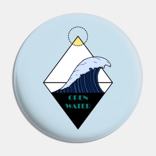 Open Water Illustration Pin