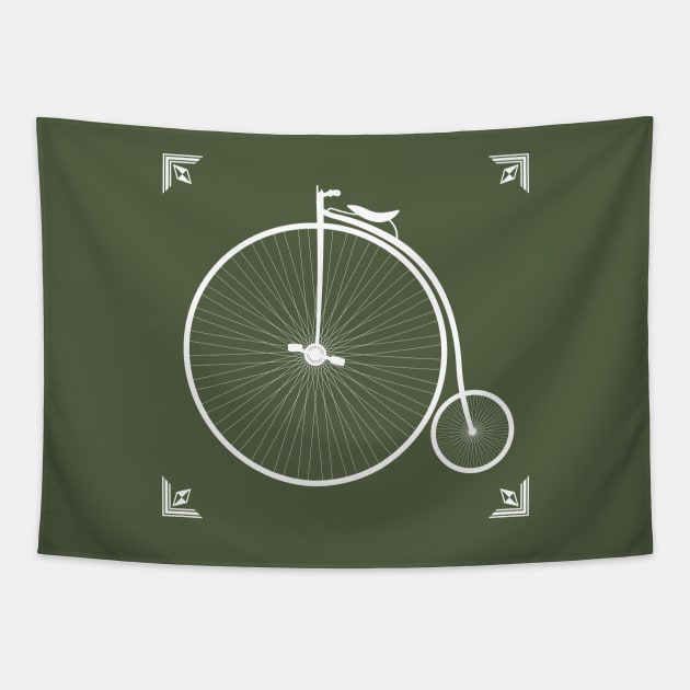 Penny Farthing Bike Tapestry by MoonshedAlpha