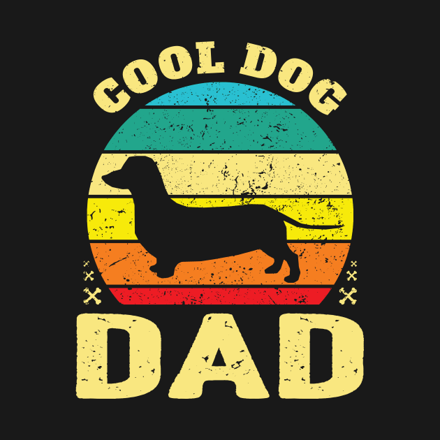 Retro Cool Weiner Dog Dad by pa2rok