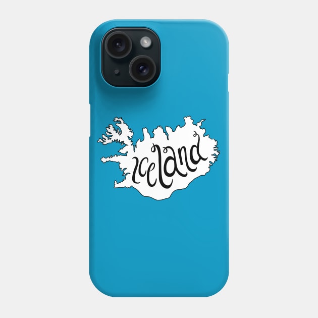 Iceland Outline Phone Case by sparkling-in-silence