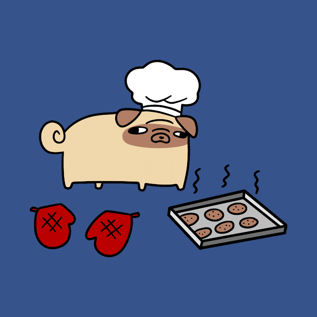 Pug Baking Cookies by saradaboru