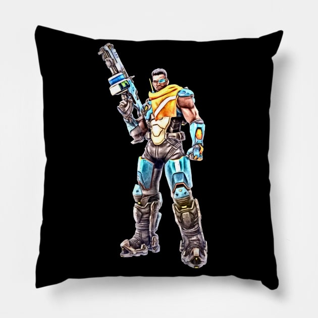 Overwatch Baptiste Pillow by Green_Shirts