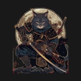 Cat Ninja Stealth Whiskered Guardian T-Shirt