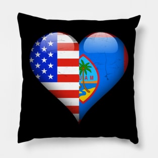 Half American Half Guamanian - Gift for Guamanian From Guam Pillow