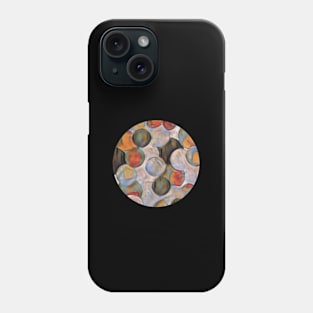 Retro fruity circles painting  - in a circle Phone Case