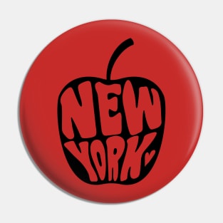 New York - big apple black version Pin