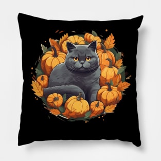 British Shorthair Cat Halloween, Cat Lover Pillow