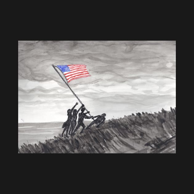 Raising the Flag at Iwo Jima by Matt Starr Fine Art