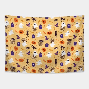 Cute Halloween Pattern Design Tapestry