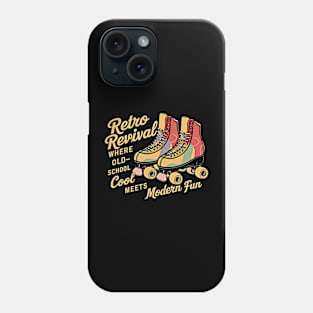 Orange and Black Roller Skates: A Retro Revival with a Modern Twist Phone Case