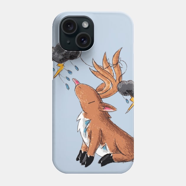 Rain Deer Phone Case by KristenOKeefeArt