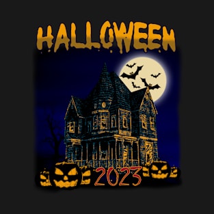 halloween t-shirt 2023 vintage style spooky house T-Shirt