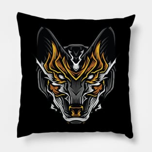 ornament wolf head Pillow