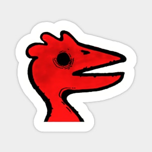 Red Bird Head Magnet