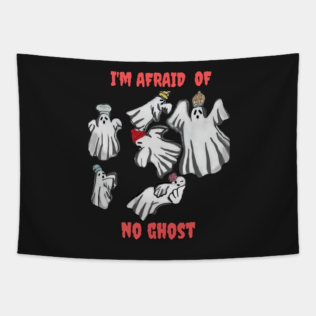 I'm afraid of No Ghost Tapestry by dskfstudio