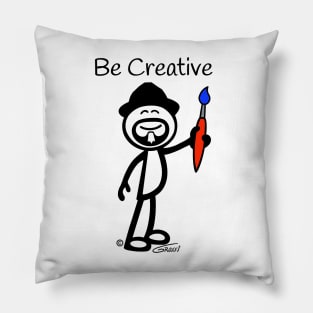 GG Artist Stick Figure “Be Creative” Pillow