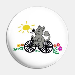 Rat riding bike Pin