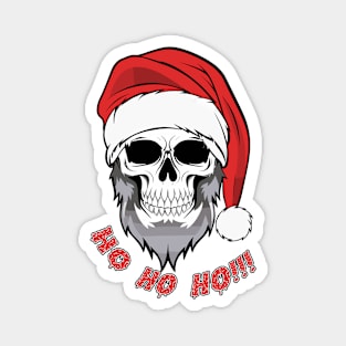 Santa Skull Ho Ho Ho!!! Christmas Magnet