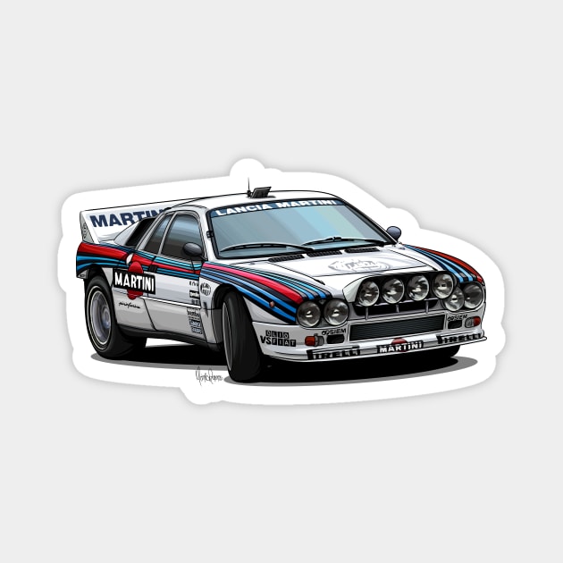 Lancia 037 Group B Magnet by Mario Ramos Rally Art