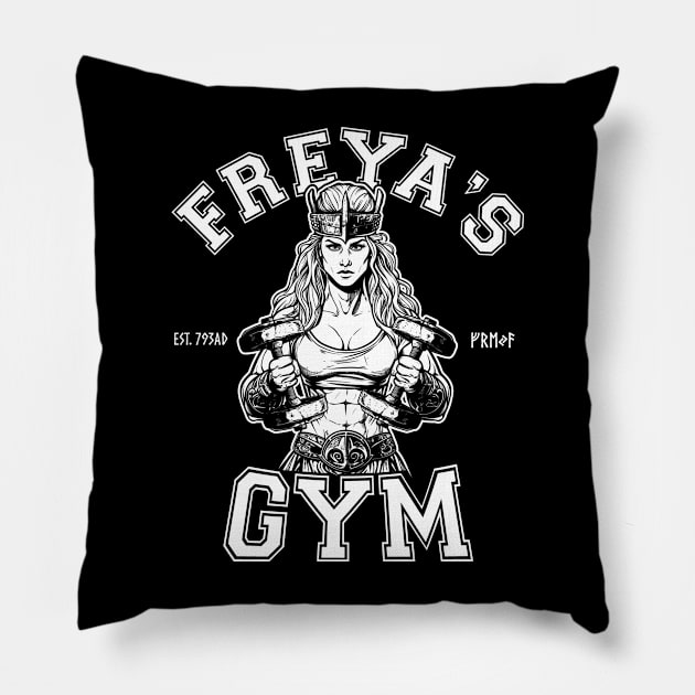 Freya's Gym - Norse Goddess Gym Pillow by rycotokyo81