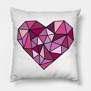 Pink Crystal Heart Pillow