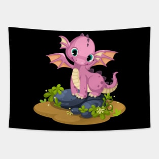 cute funny dragon Tapestry