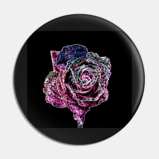 Neon Rose Flower Pin