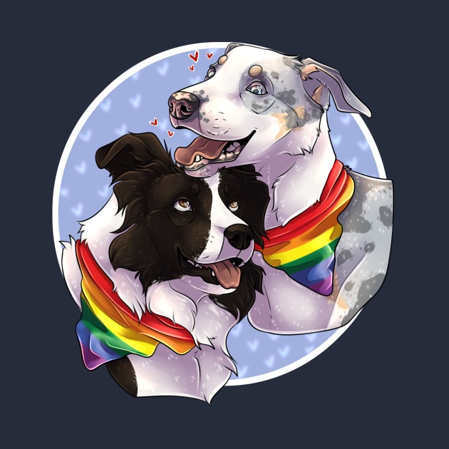 Gay Pride - Border Collies by Fox & Roses