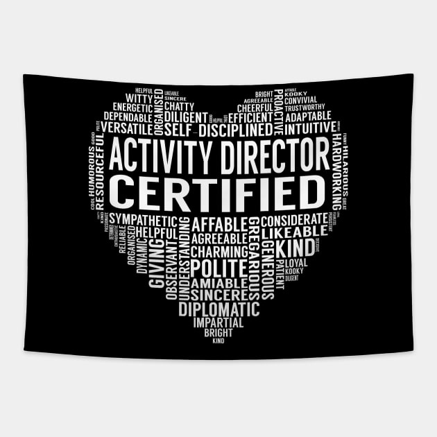 Activity Director Certified Heart Tapestry by LotusTee